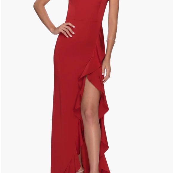 La Femme Dresses & Skirts - La Femme Scarlet Ruffle Maxi Dress 2